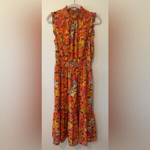 Jcrew Floral Sleeveless Dress - Multicolor